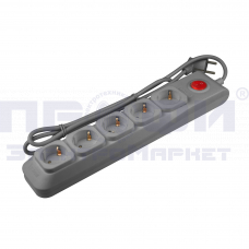 Сетевой фильтр S-GSU5-3 GRAY серии Universal 3м 5гн с/з 10А защита от КЗ