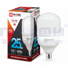 Лампа светодиодная LED-HP-PRO 25Вт 230В Е27 4000К 2380Лм IN HOME