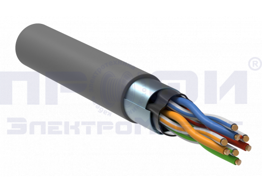 GENERICA Кабель витая пара F/UTP кат. 5E 100МГц 4 пары PVC INDOOR серый (BC1-C5E04-311-305-G)