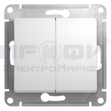 GLOSSA механизм переключателя 2-кл белый GSL000165