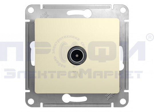GLOSSA механизм розетки ТВ бежевый GSL000291