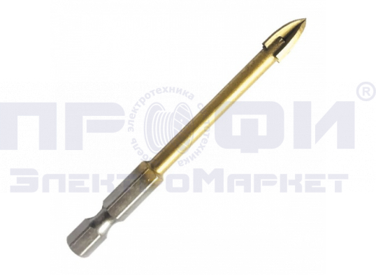 Сверло 5*70 2грани (керамика, стекло, мрамор, черепица) "Mos-Distar"