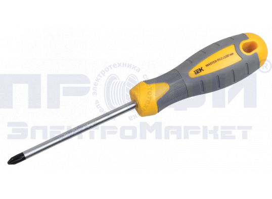 Отвертка крестовая MASTER Ph0х75мм IEK