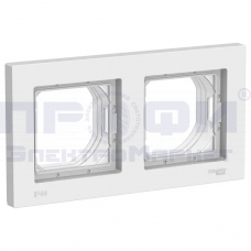 ATLASDESIGN AQUA 2-постовая рамка БЕЛЫЙ  ATN440102